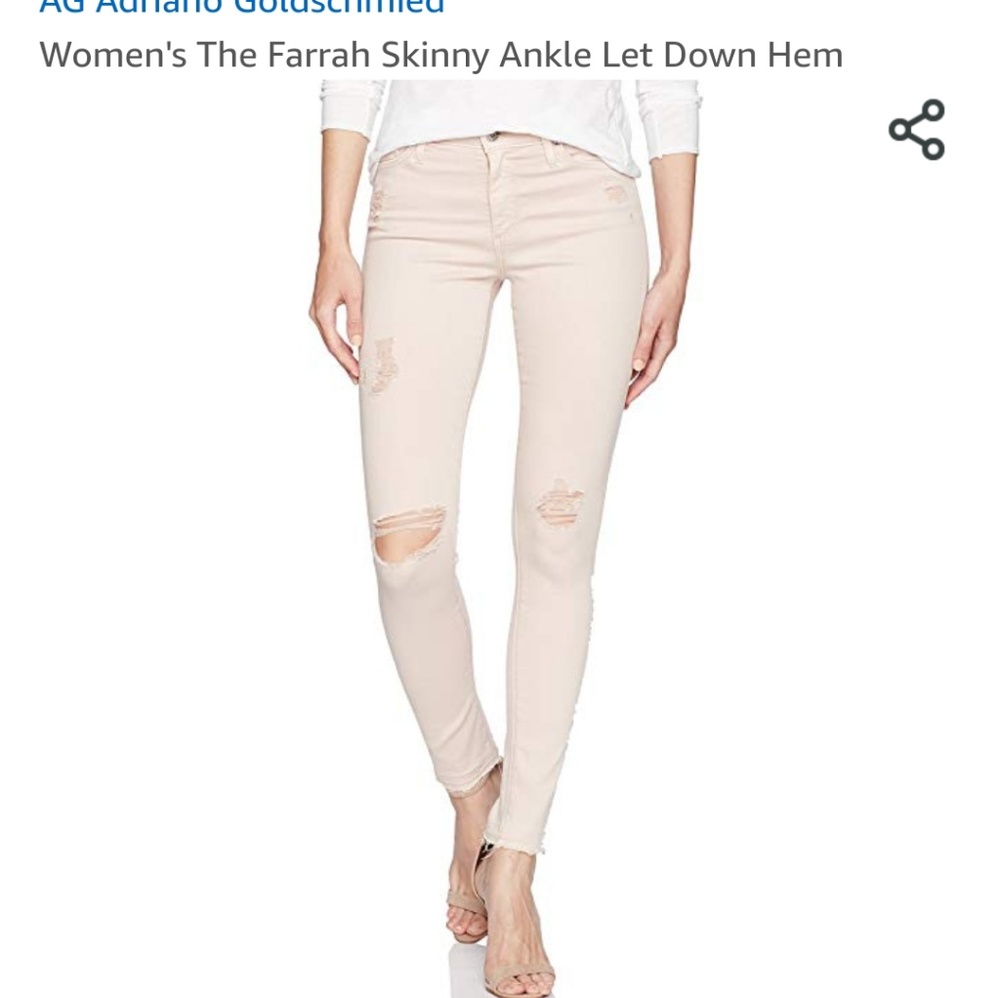 AG jeans interstellar worn Rose Quartz Jeans
